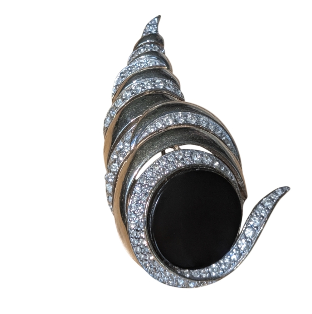 Panetta Onyx Crystal Brooch